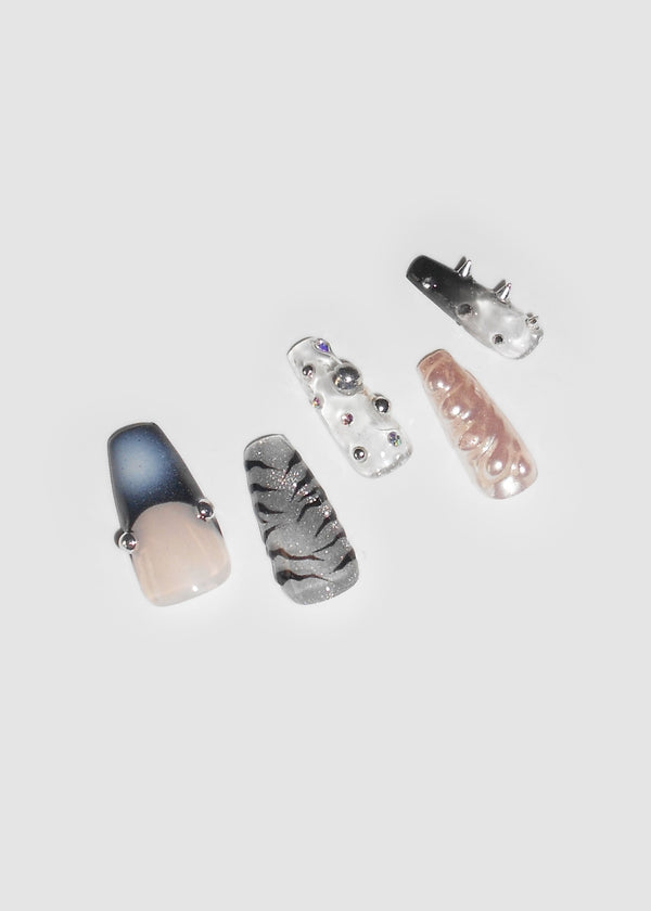 Black Stud Festival Nails