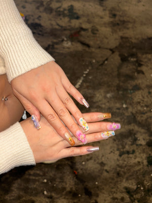 3D Flower Painting Nails