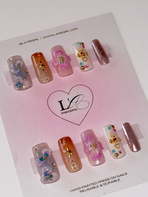 3D Flower Painting Nails