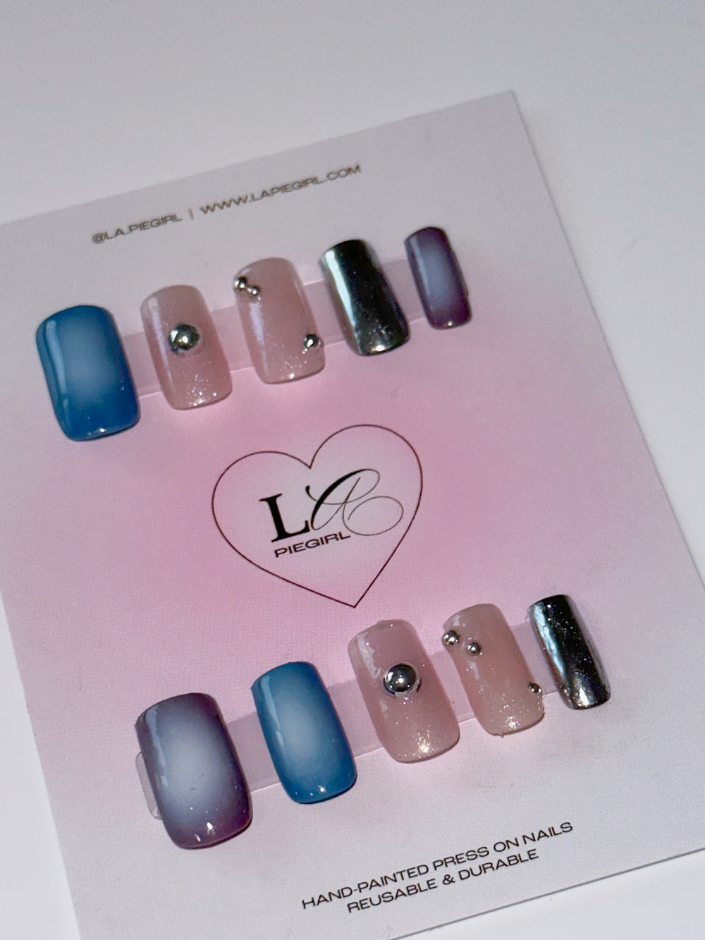 Simple Blue Ombre Nails