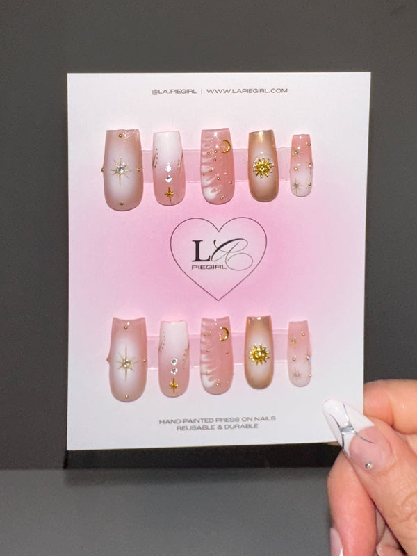 Gold Chrome Sun Nails