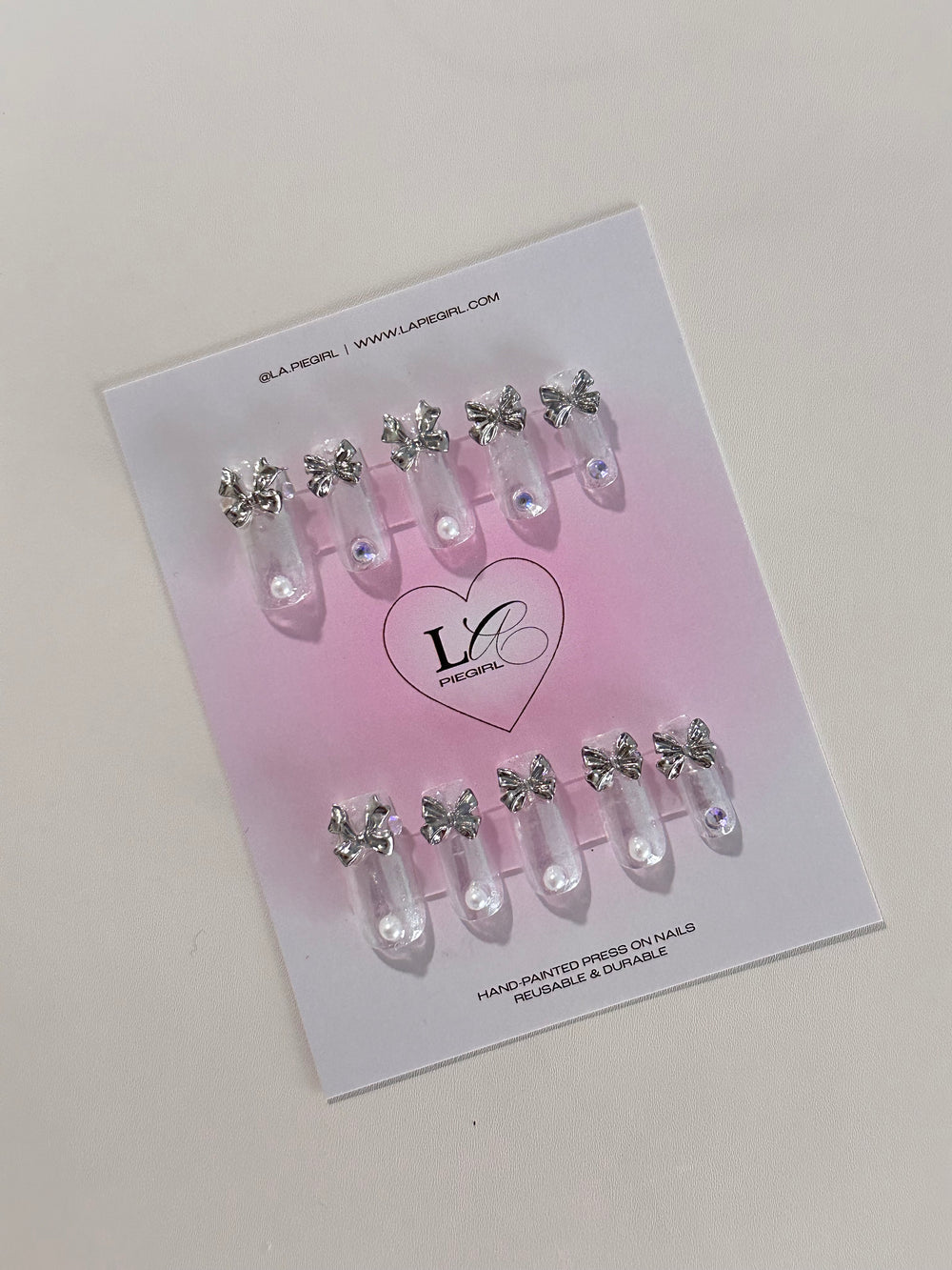 Clear Bow nails