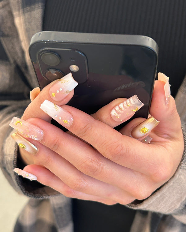 Gold Chrome Sun Nails