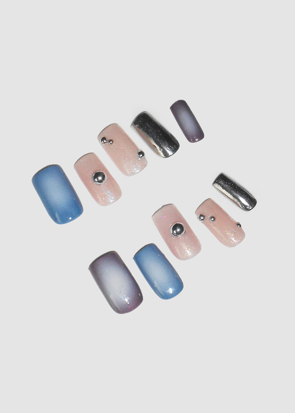 Simple Blue Ombre Nails