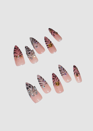Y2k Tiger Printed Nails