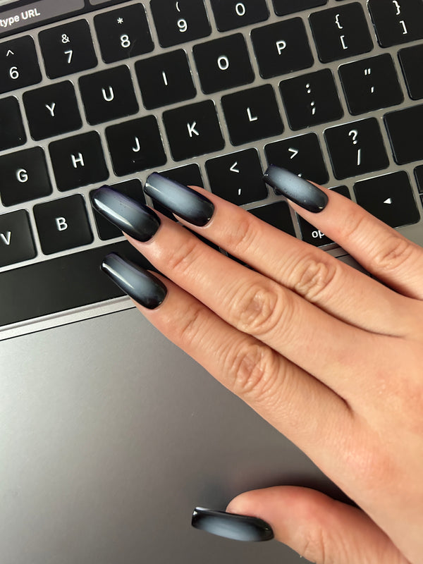 Black Aurora Nails