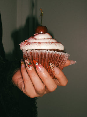 Leopard Cherry Nails