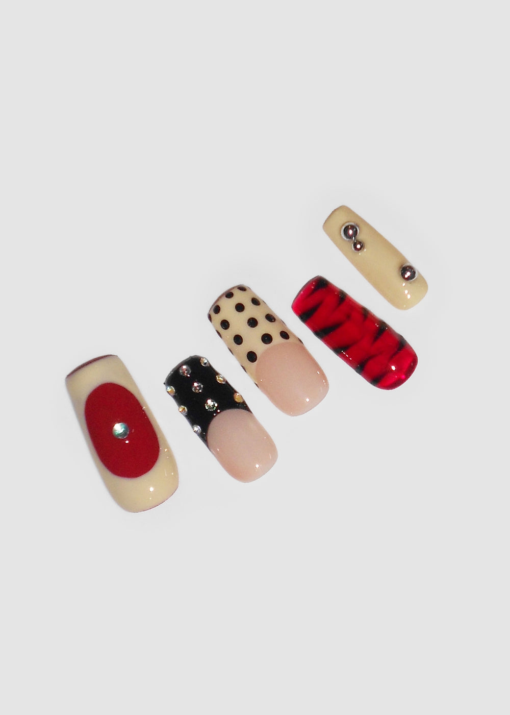 Red Polka Dot Nails