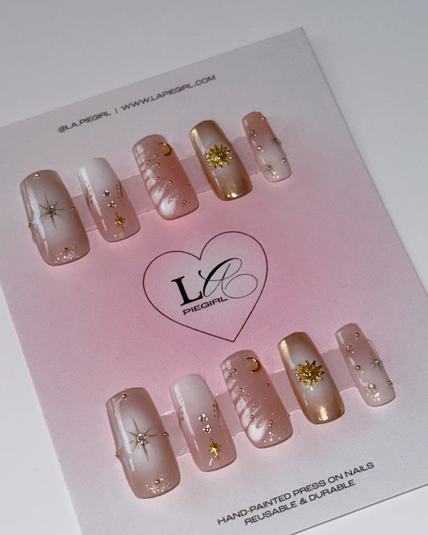 Gold Chrome Sun Nails