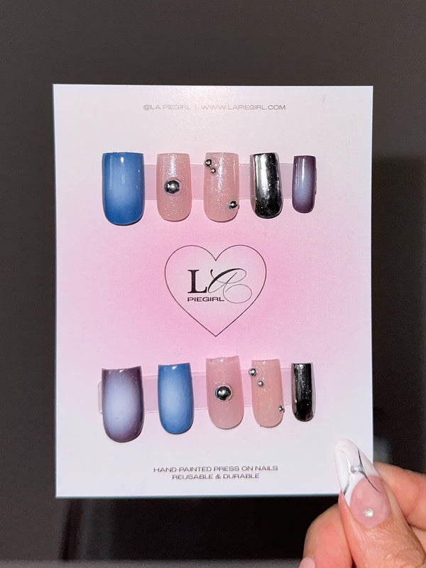 Simple Blue Ombre Nails