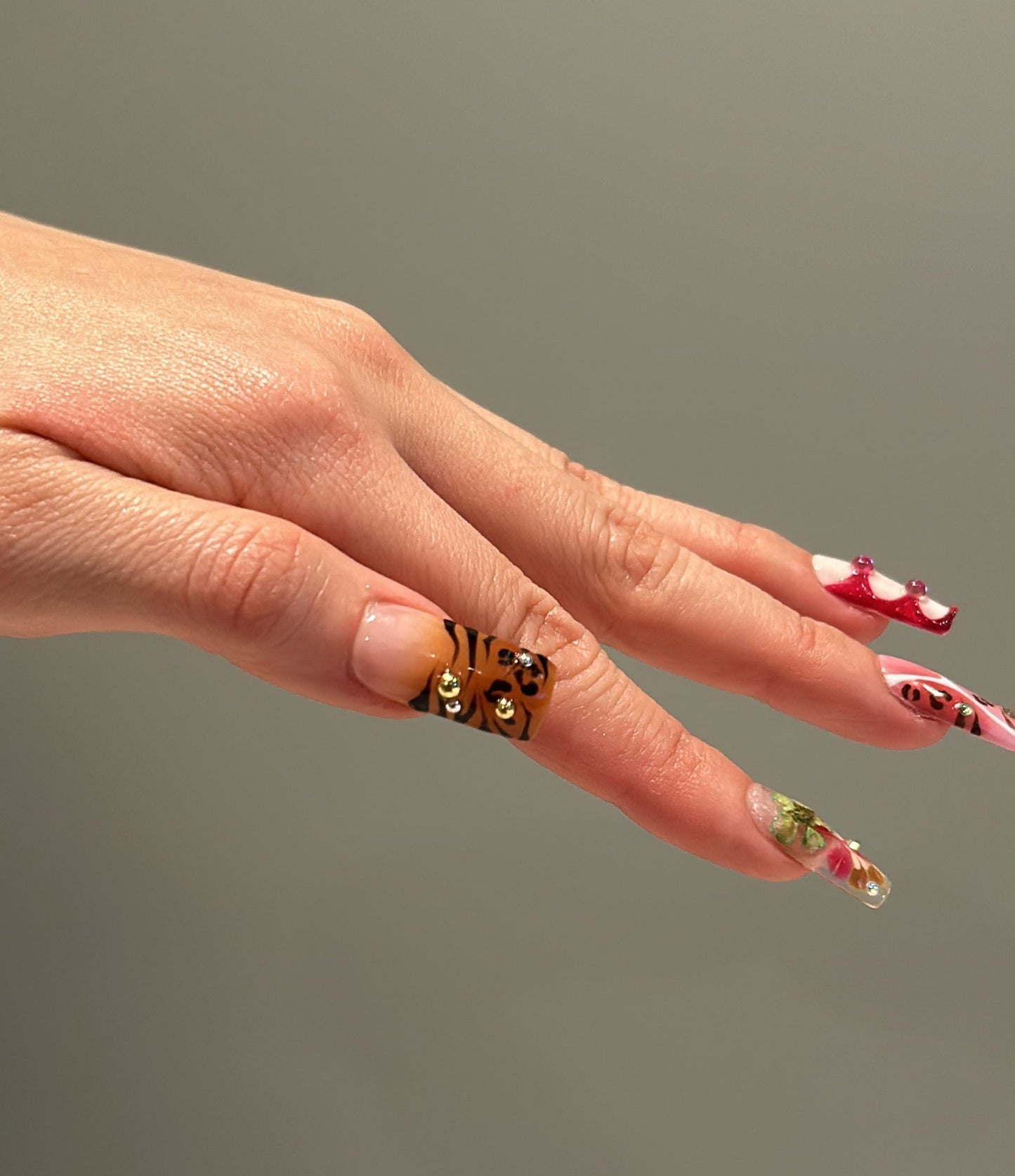 exotic animal printed nails
