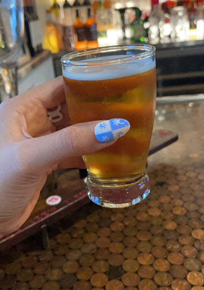 Checkered Floral Nails