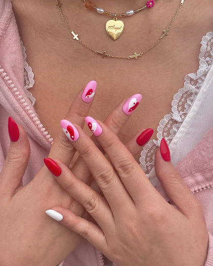 Yin And Yang Heart Nails