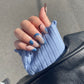 Blue & Brown Swirl Nails