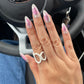 Sliver Pink Airbrush Nails