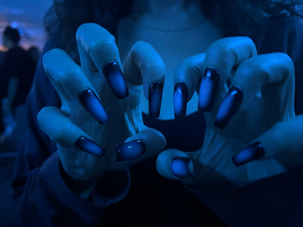 Black Aurora Nails