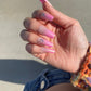 Pink Ombre Chrome Nails