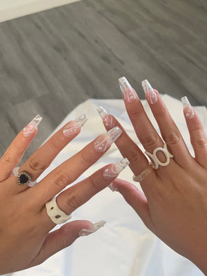 Snowy Night Nails