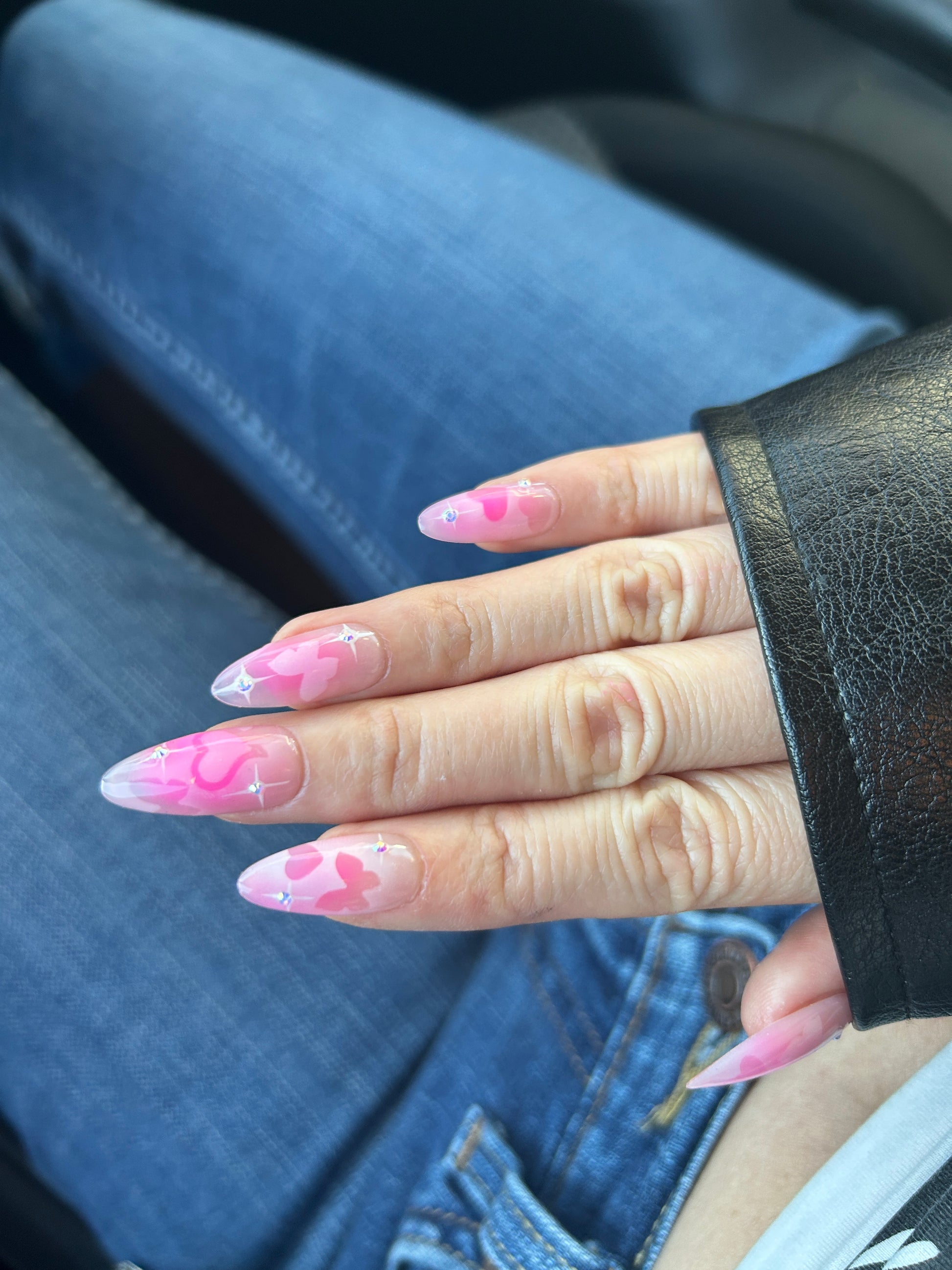 Sliver Pink Airbrush Nails – La.piegirlnails